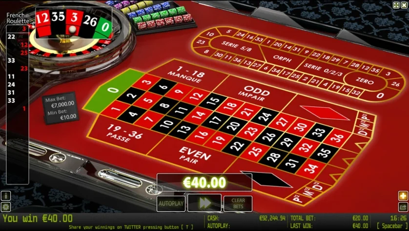 French roulette image