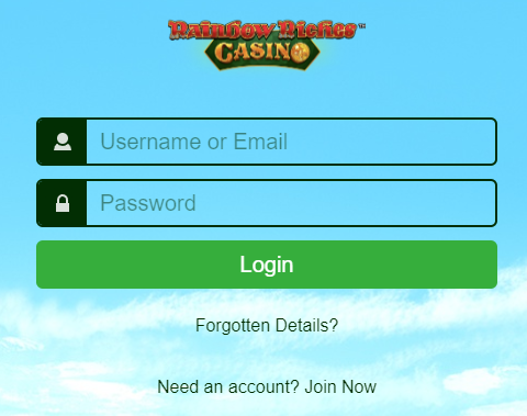 rainbow riches sign up